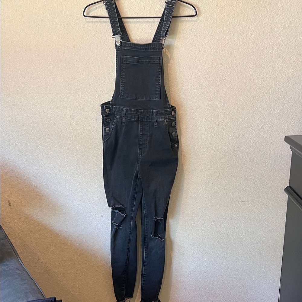 Celebrity Pink Black Denim Jumpsuit